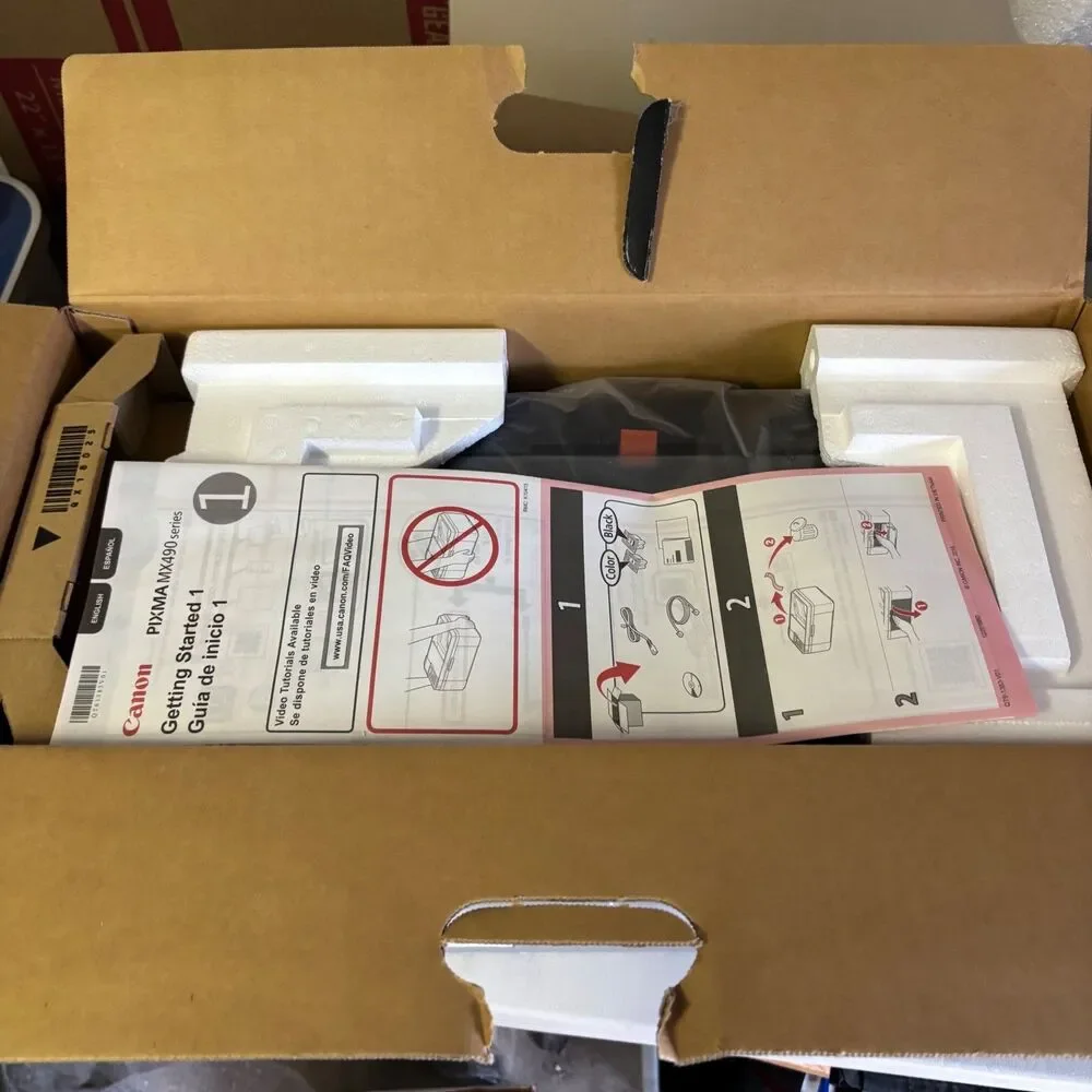 Canon PIXMA MX490 All-in-One Printer Black New Open Box Wireless Scan Copy Fax